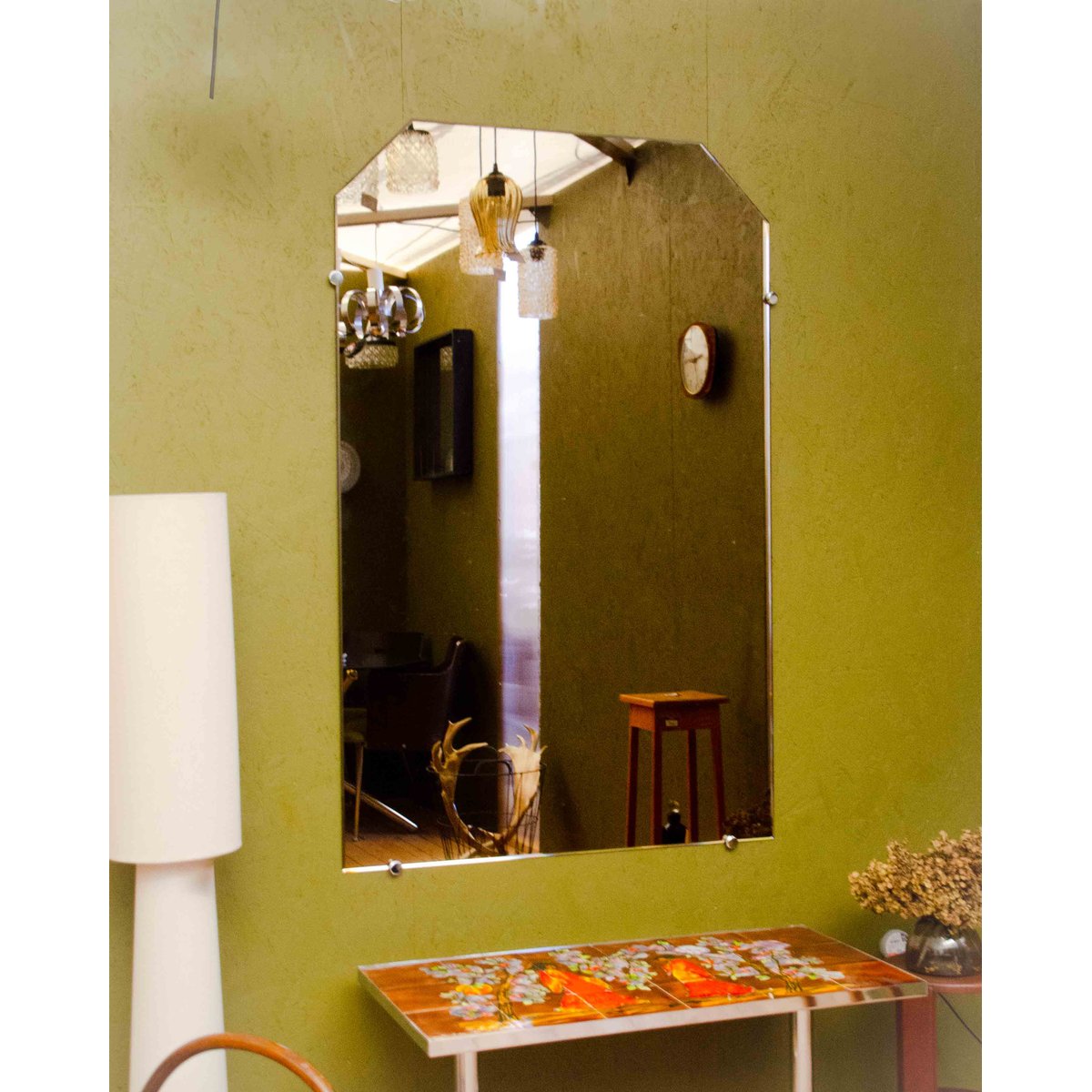 Grand miroir fumé Igor N°1157 - Bon état miroir, DEBONGOUT