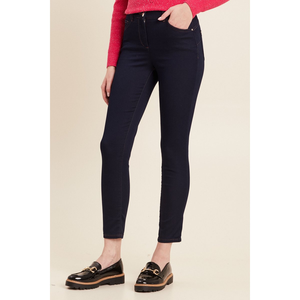 Jeans léger taille standard 7/8ème denim brut, BREAL