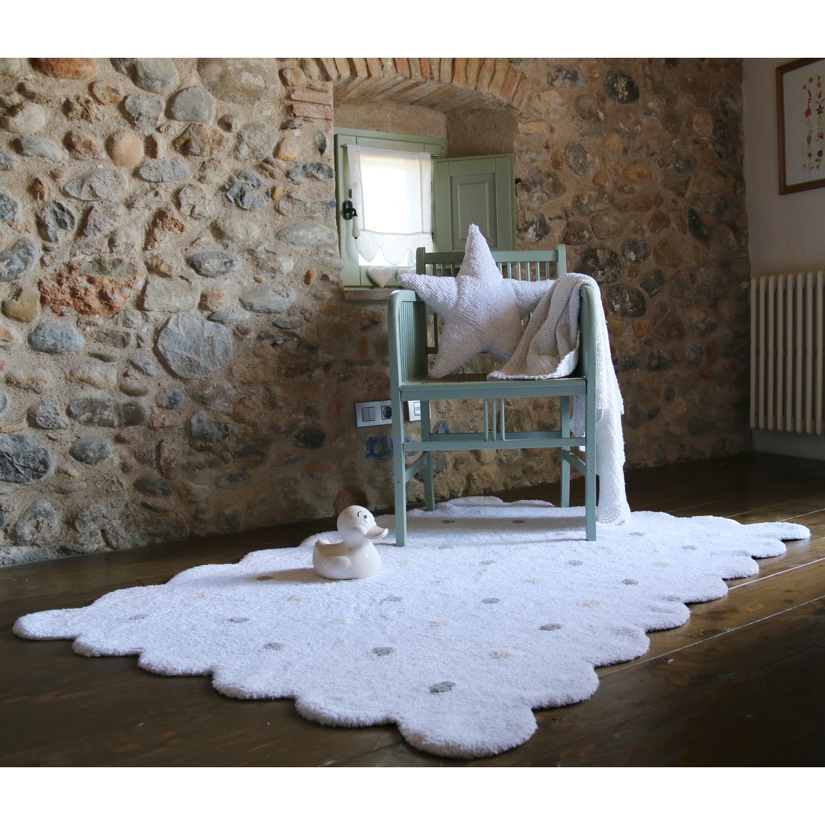 Tapis Rectangulaire en coton BISCUIT beige, LORENA CANALS