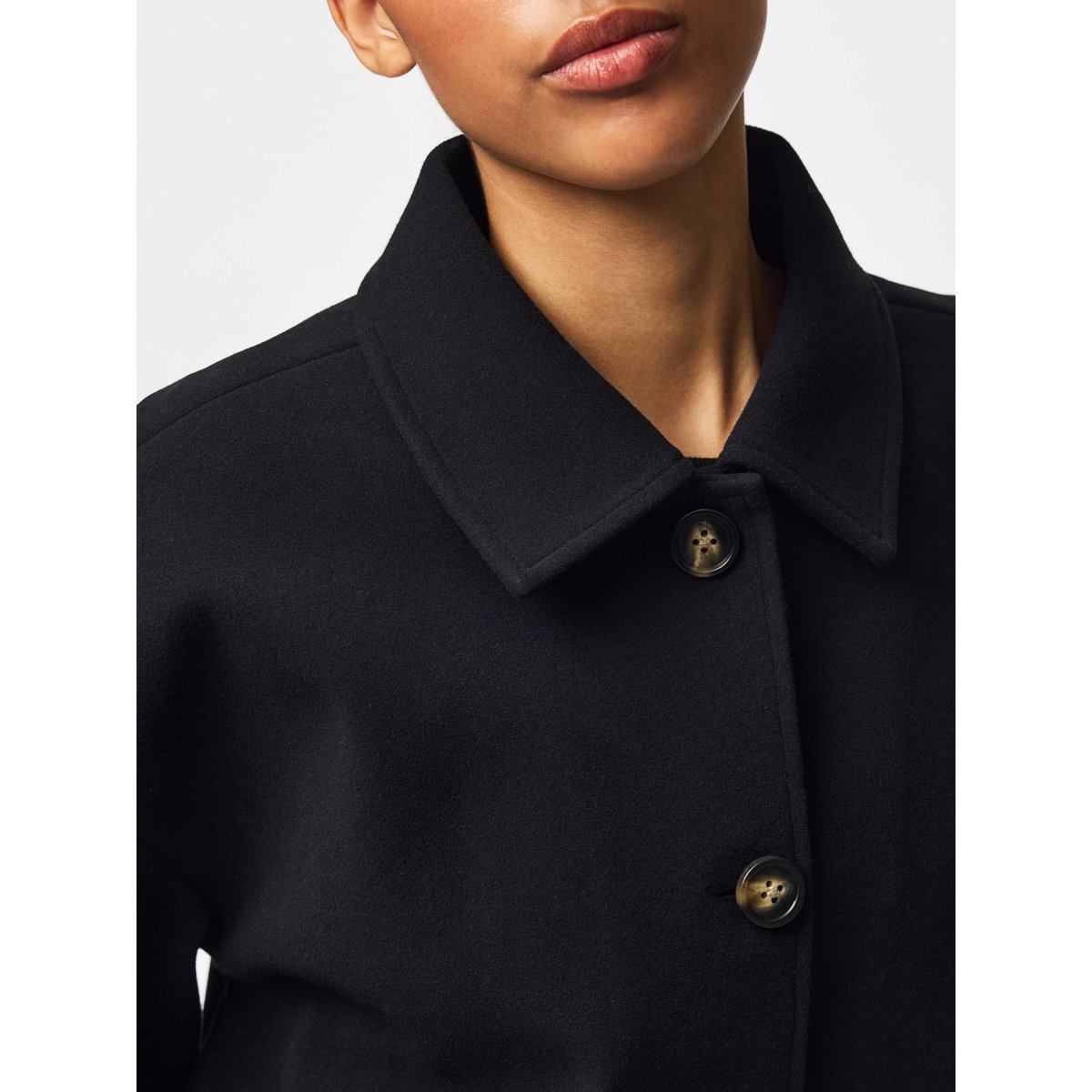 Manteau noir - black1, PIECES