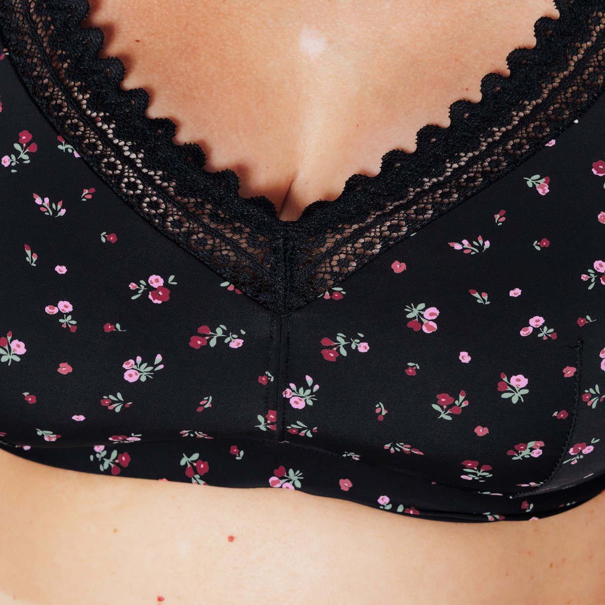 Soutien-gorge post-opératoire DOUCE multico noir, ROUGEGORGE LINGERIE