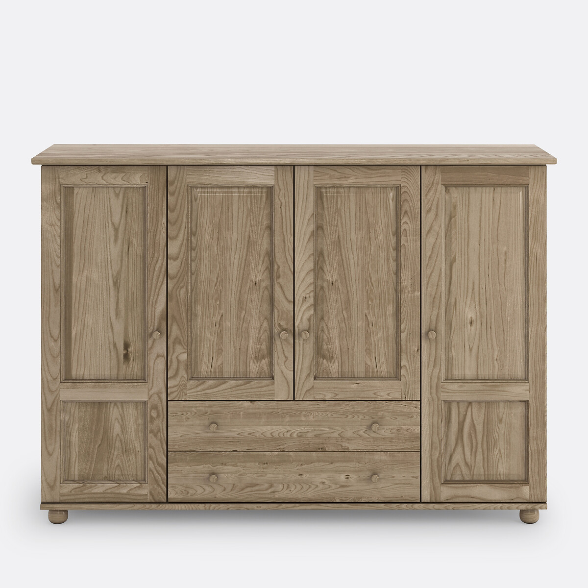 Armoire Redmond, penderie lingère bois clair brut, SO'HOME