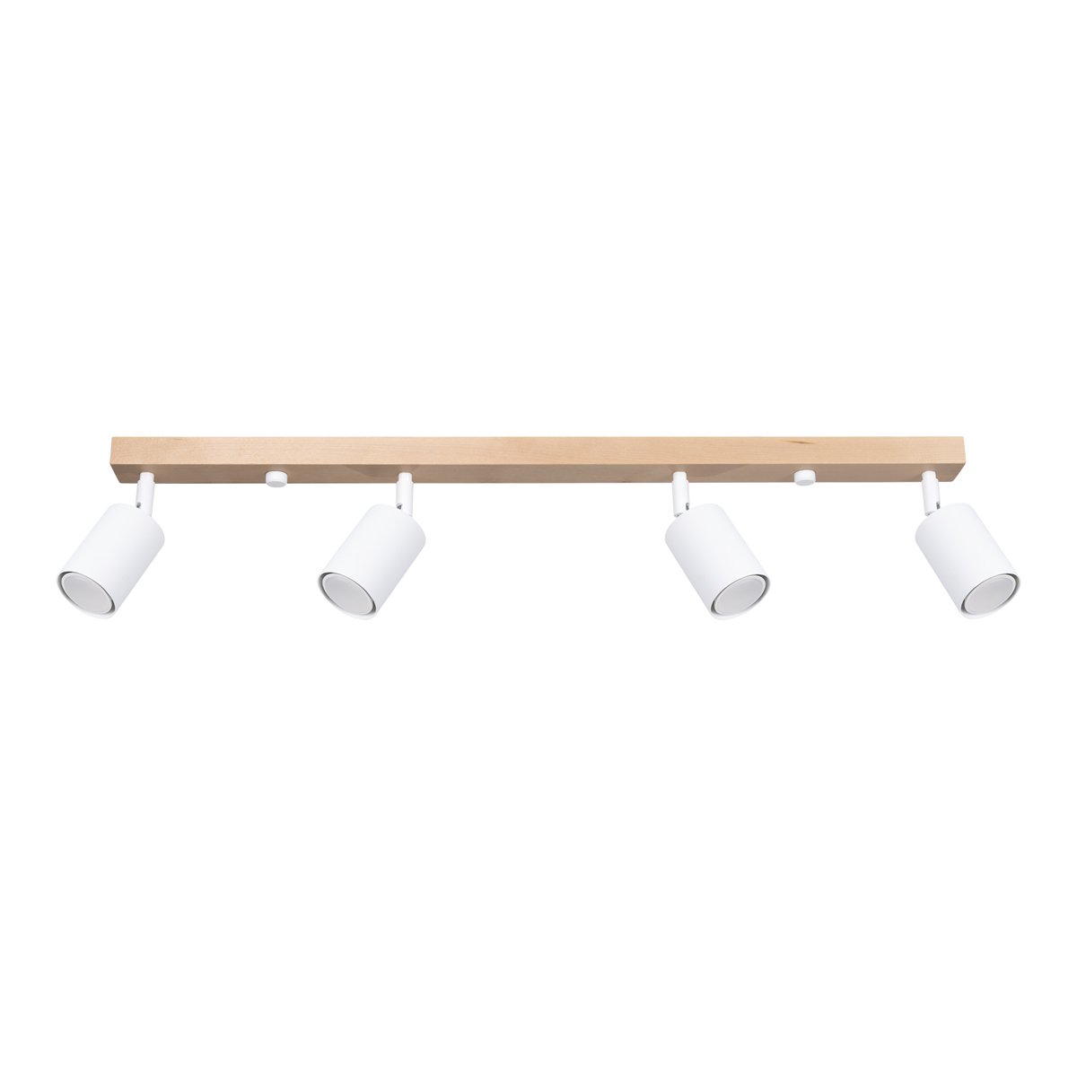 Plafonnier Acier Bois/Blanc GU10 4 Verdo marron, EDEN