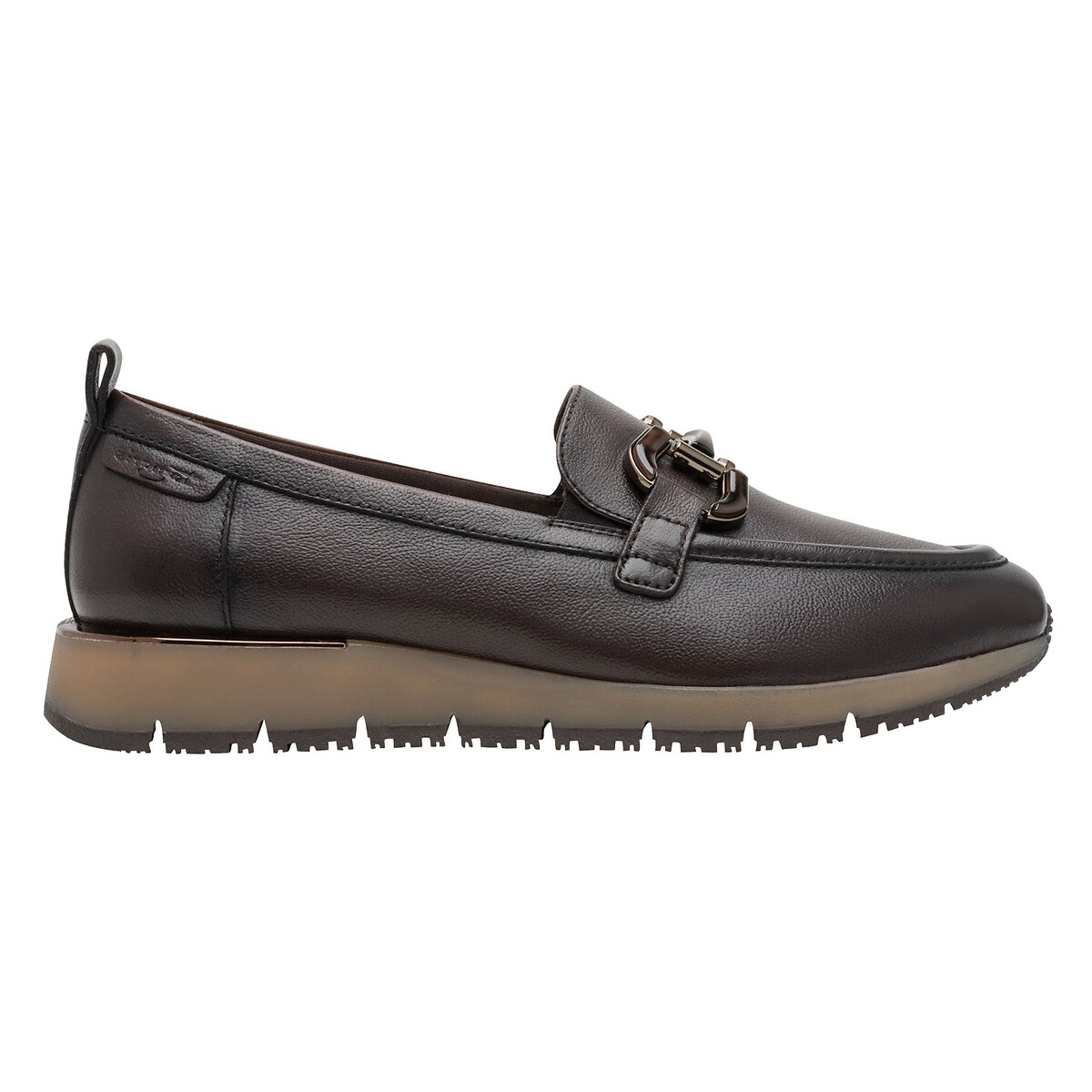 Mocasines deportivos de piel marrón oscuro, TAMARIS
