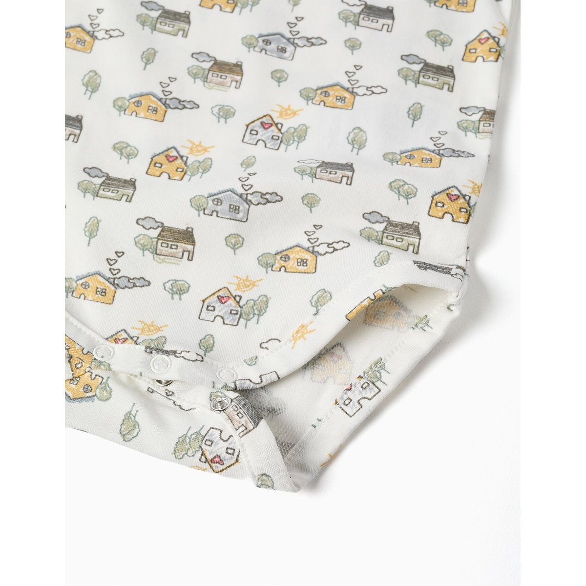 Body à manches longues avec motif maison et arbre blanc, ZIPPY