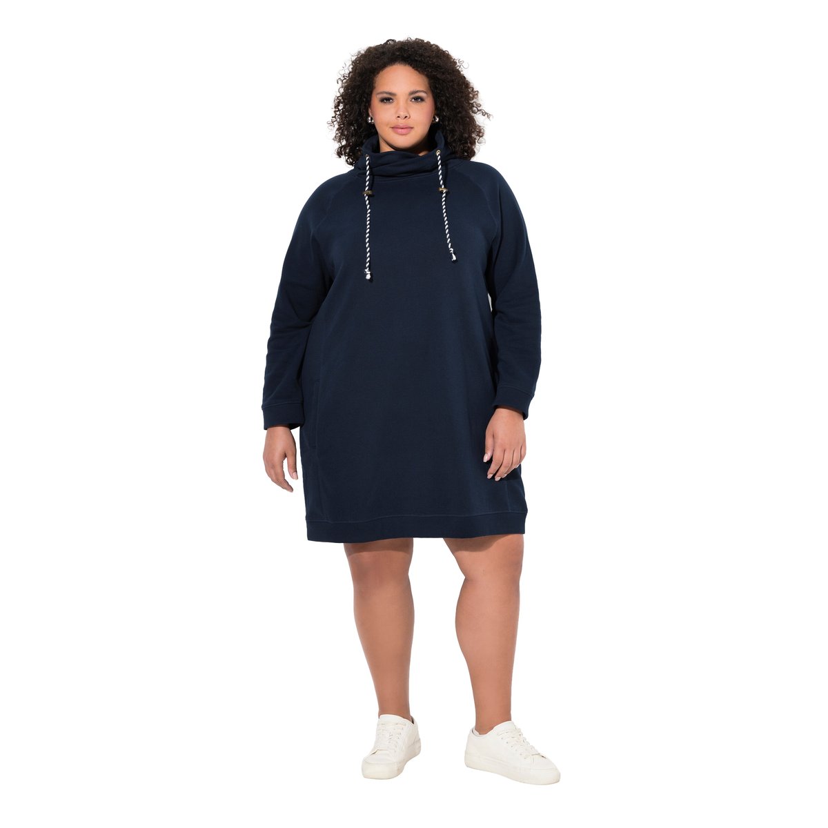 Robe en molleton avec poches marine, ULLA POPKEN
