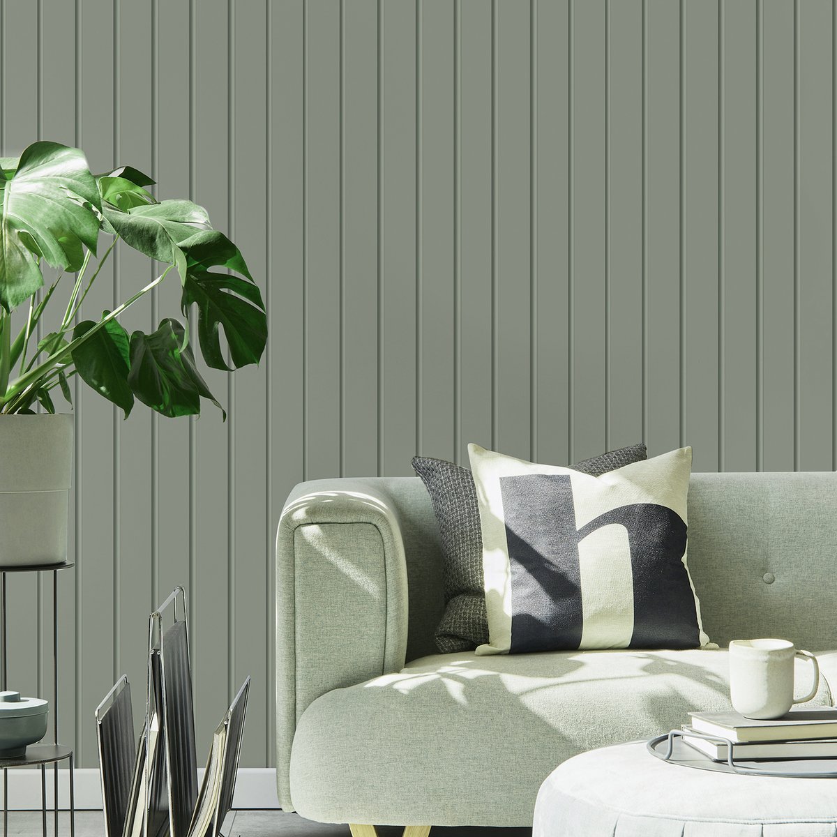 Papier peint Tasseau de bois vert, SUPERFRESCO EASY
