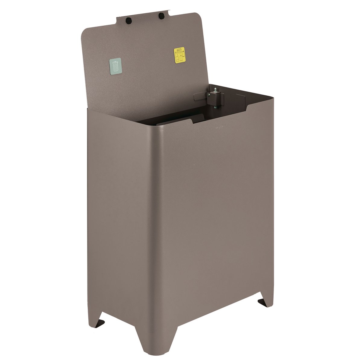 Poubelle cuisine de tri sélectif 2x30L Made in France OSMOZE taupe, PROSPER
