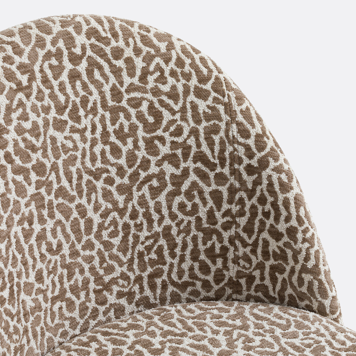 Chaise en bouclette motif léopard, NORDIE imprimé léopard, LA REDOUTE INTERIEURS