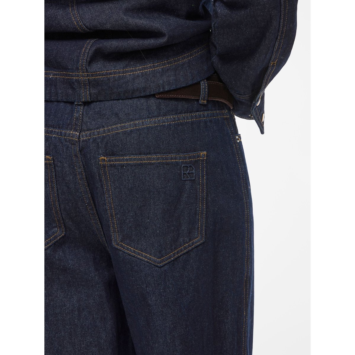 Jean À Coupe Ample bleu - dark blue denim1, ROUGE EDIT