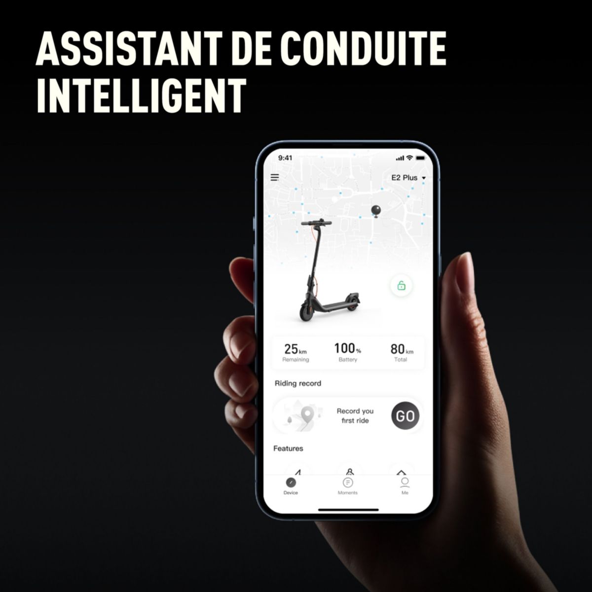 Trottinette électrique E2 Plus II couleur unique, NINEBOT