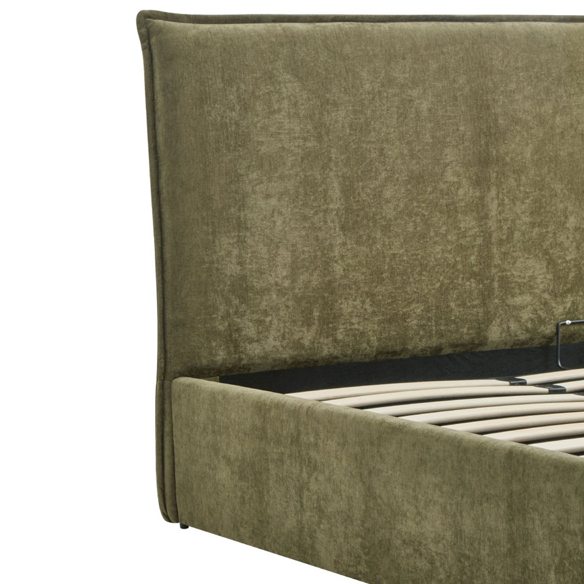 Lit coffre en tissu 180x200cm- CAMA vert, DRAWER