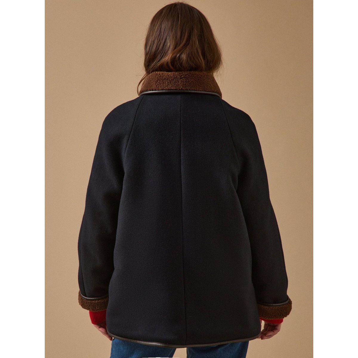 Manteau gansé intérieur sherpa encre, CYRILLUS