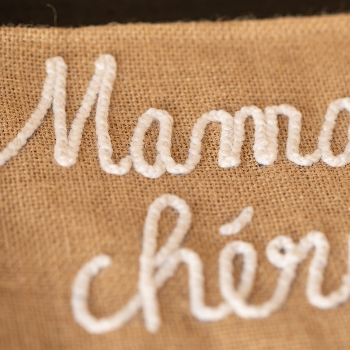 Pochette Jute "Maman chérie" naturel, HOME MAISON