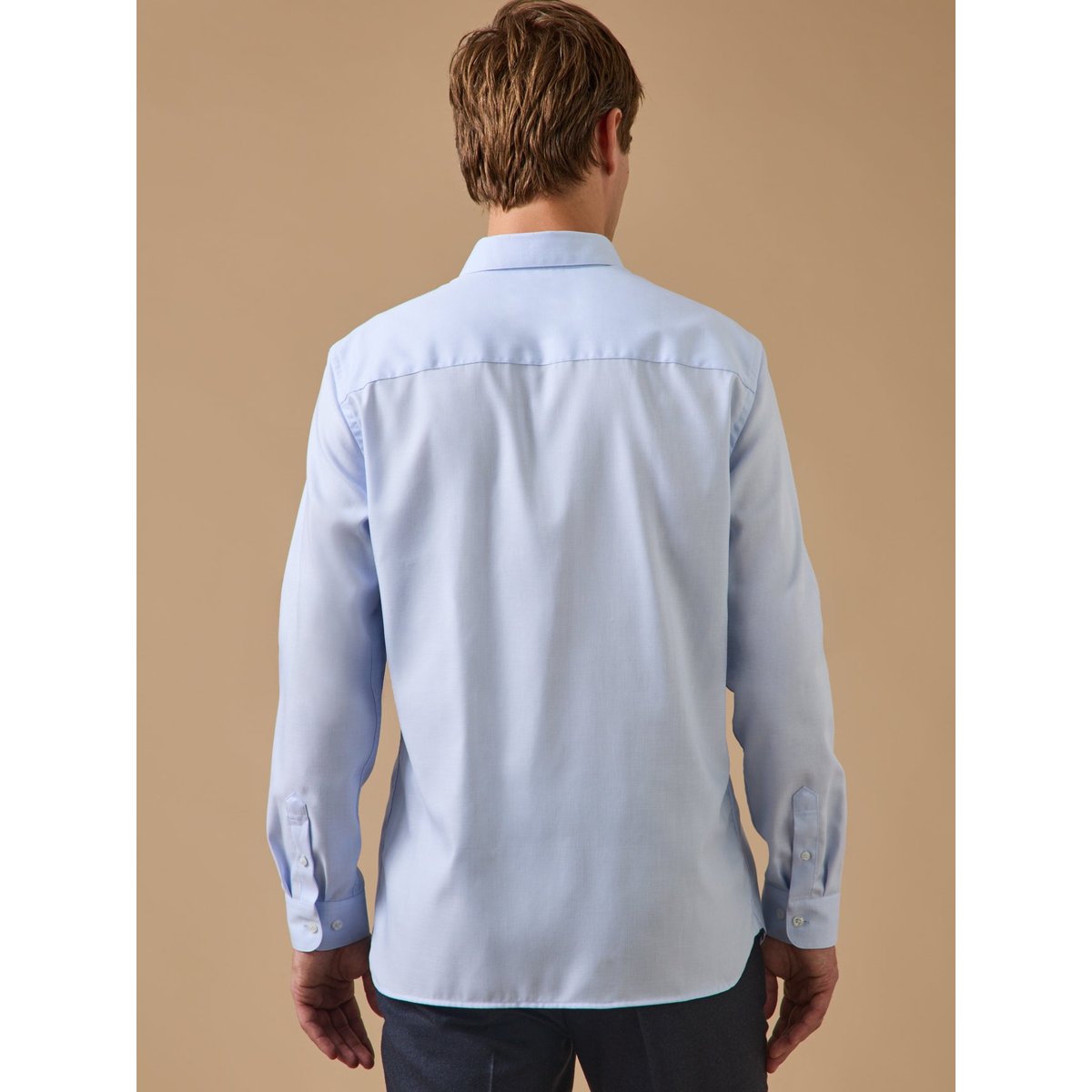 Chemise pinpoint  coupe ajustée bleu, CYRILLUS