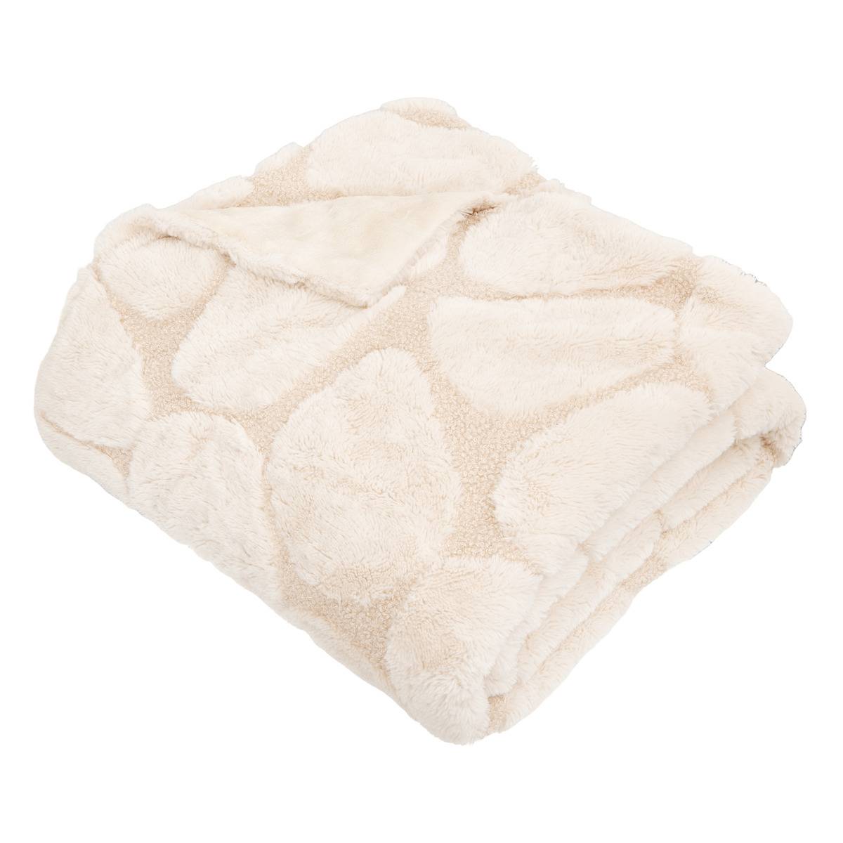 Plaid BOUCLY blanc chaud, ATMOSPHERA