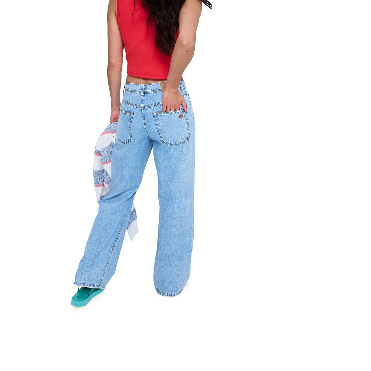 Jeans à coupe ample DAWN PATROL MID SUNBLEACHED. bleu sunbleached, ROXY