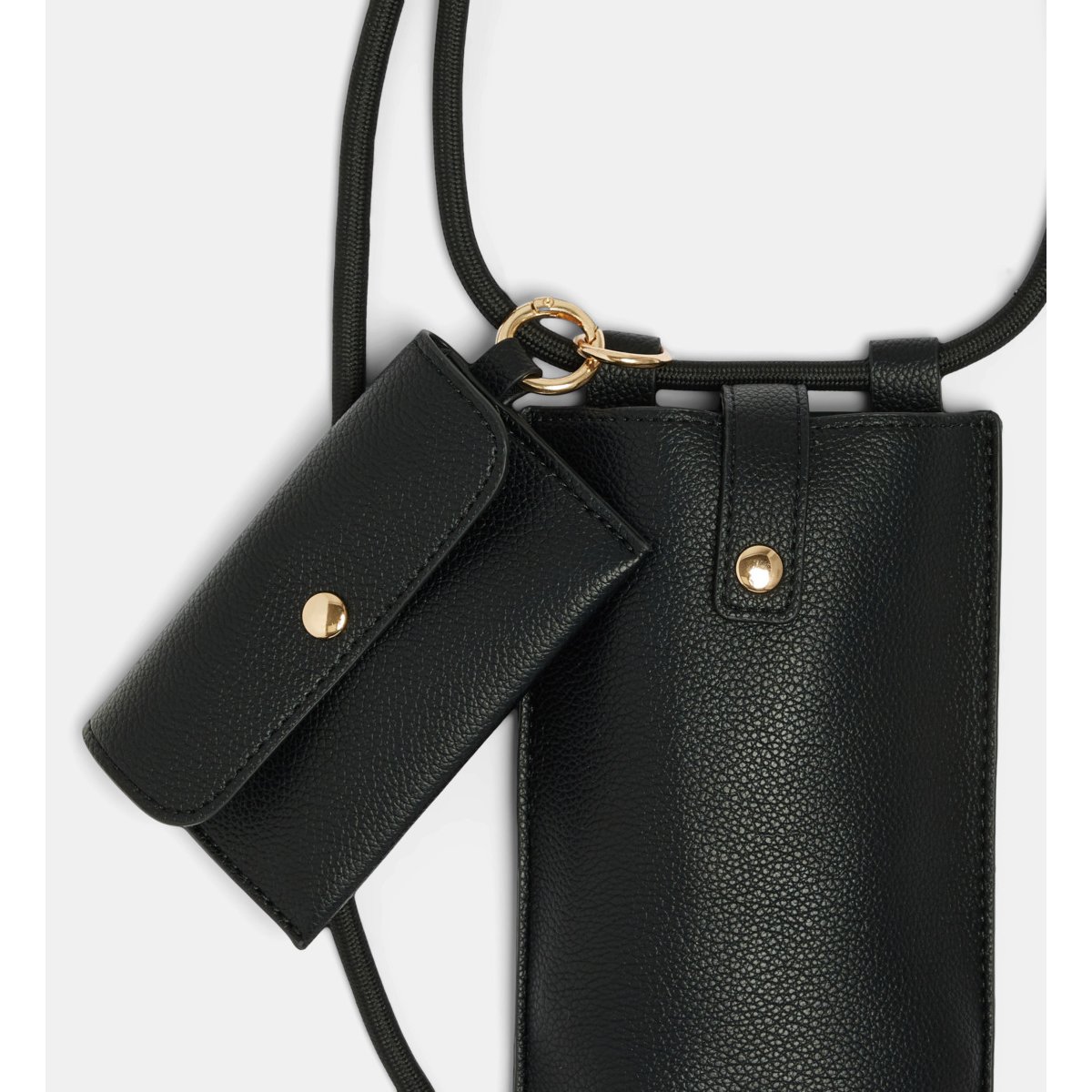 Sac pochette phone case et sa mini pochette noir, GALERIES LAFAYETTE