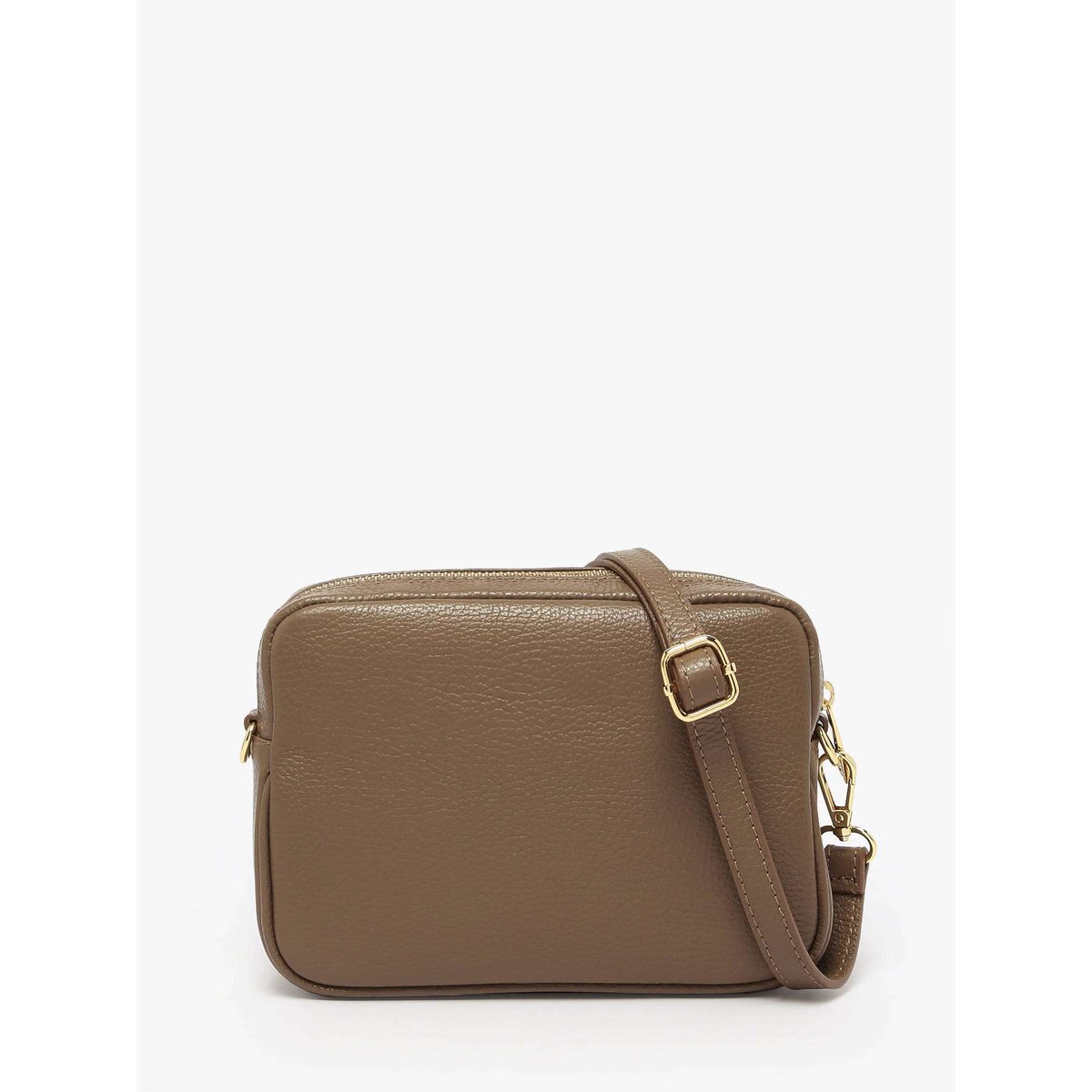 Sac bandoulière Velvet caviar cuir taupe, MILANO