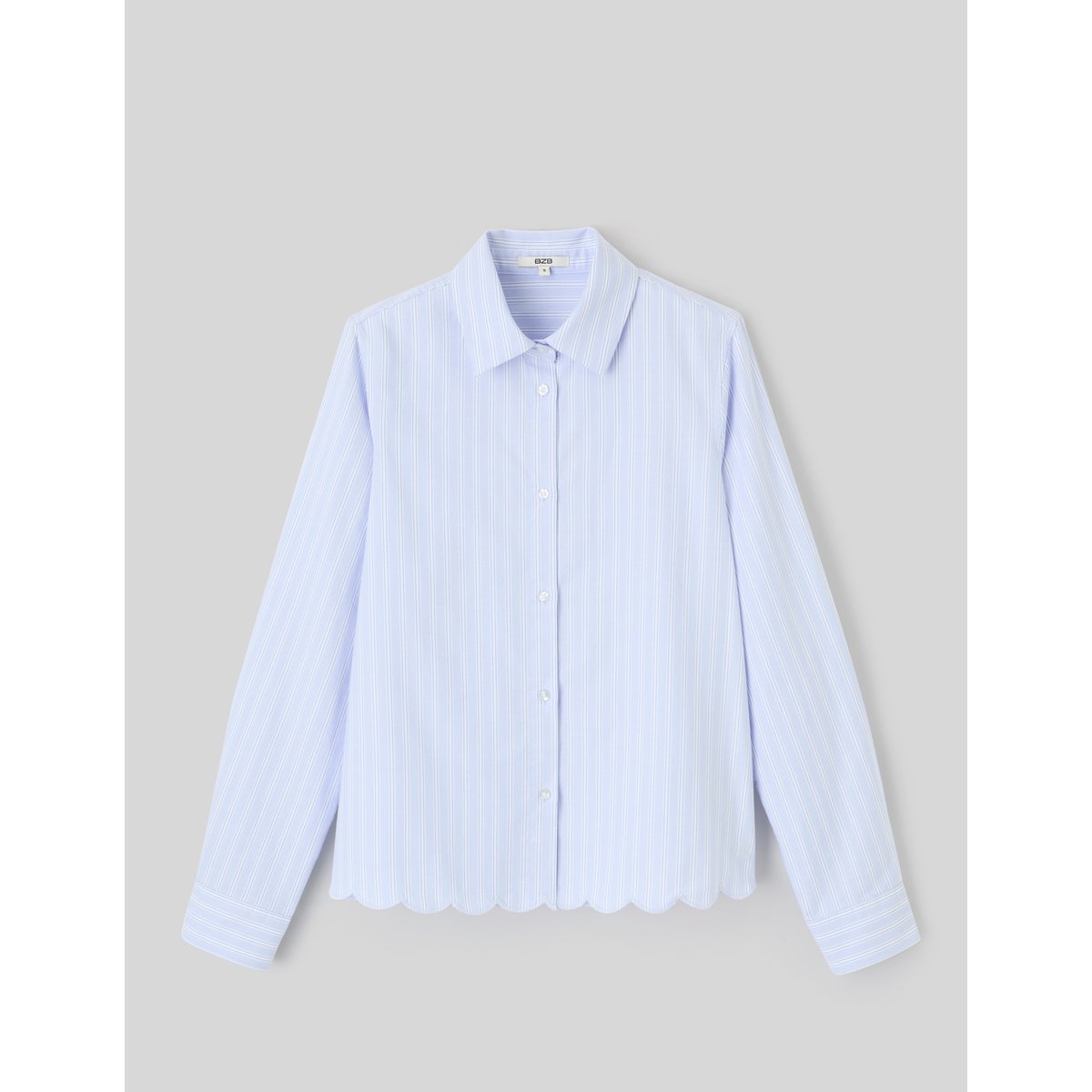 Chemise rayée festonnée lila, BZB