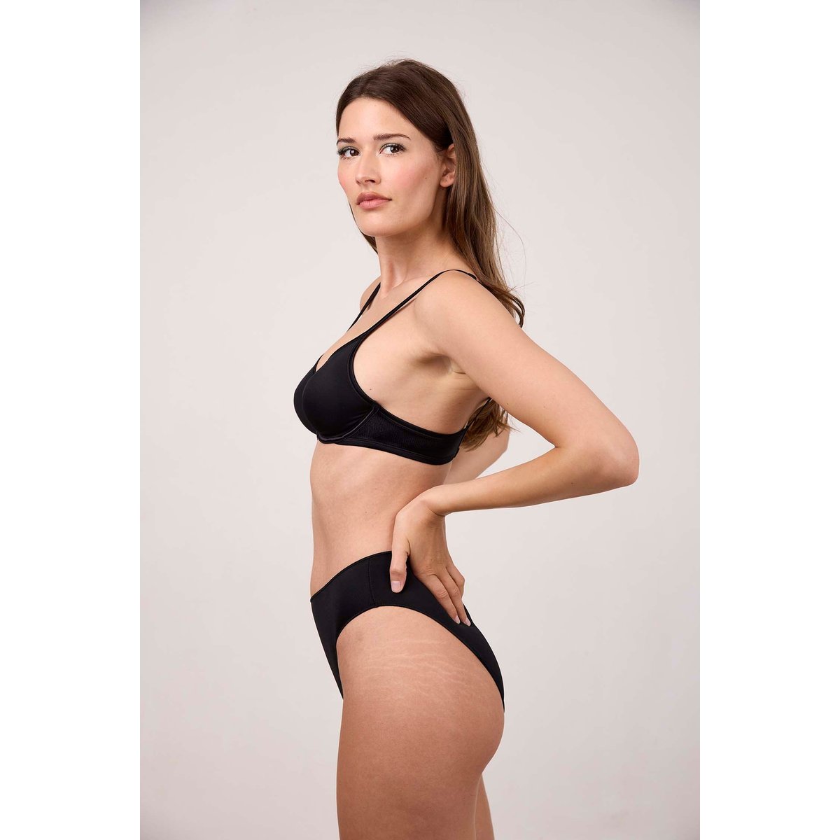 Culotte haute en microfibre LES INVISIBLES noir, MAISON LEJABY