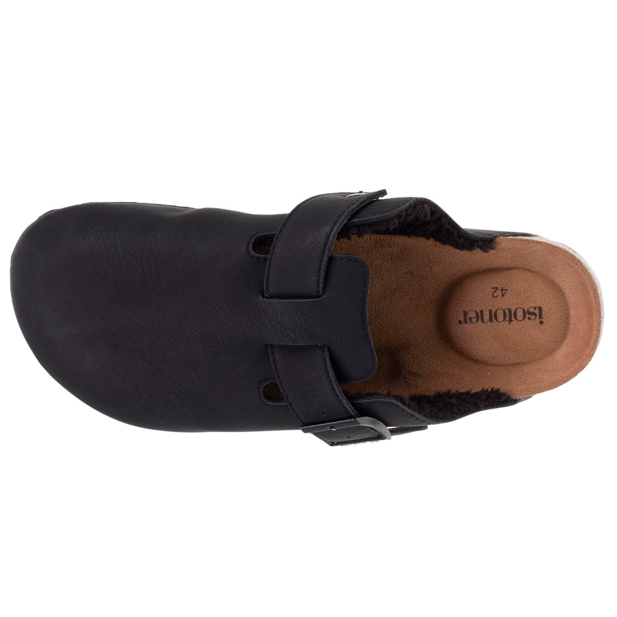Sabots semelle extra-flex, légers, patch talon confort noir, ISOTONER