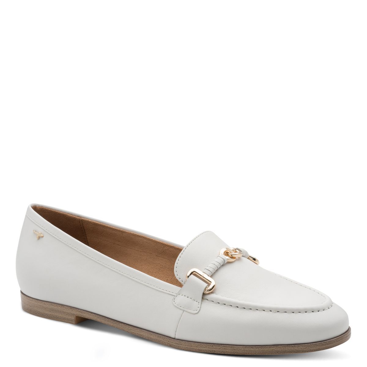 Slipper en cuir blanc cuir, TAMARIS