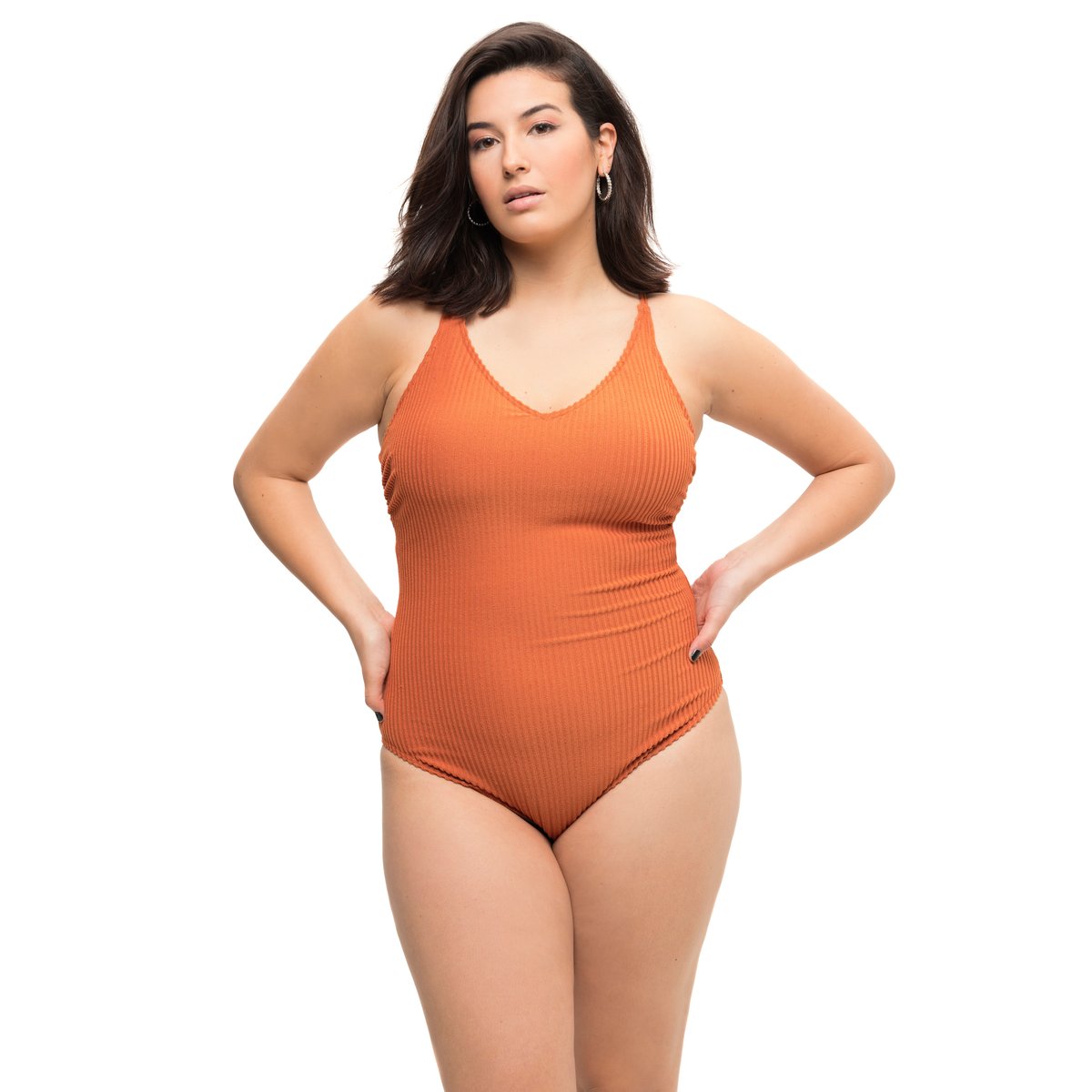 Maillot de bain à bonnets souples tabac clair, STUDIO UNTOLD