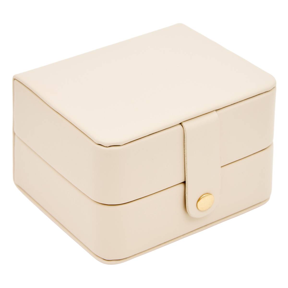 Boîte à bijoux de voyage rectangulaire NATTY blanc, ATMOSPHERA