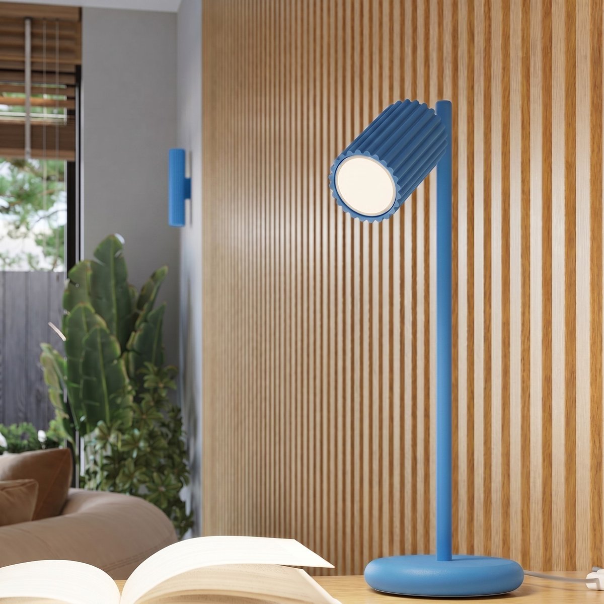 Applique murale Aluminium Bleu GU10 2 KARBON bleu, EDEN