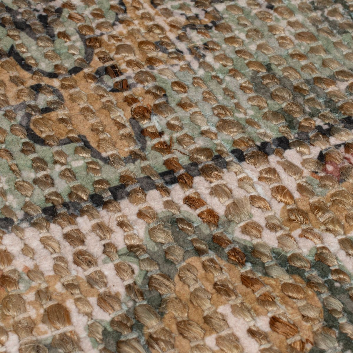 Tapis vintage en jute SELENA vert, FLAIR RUGS