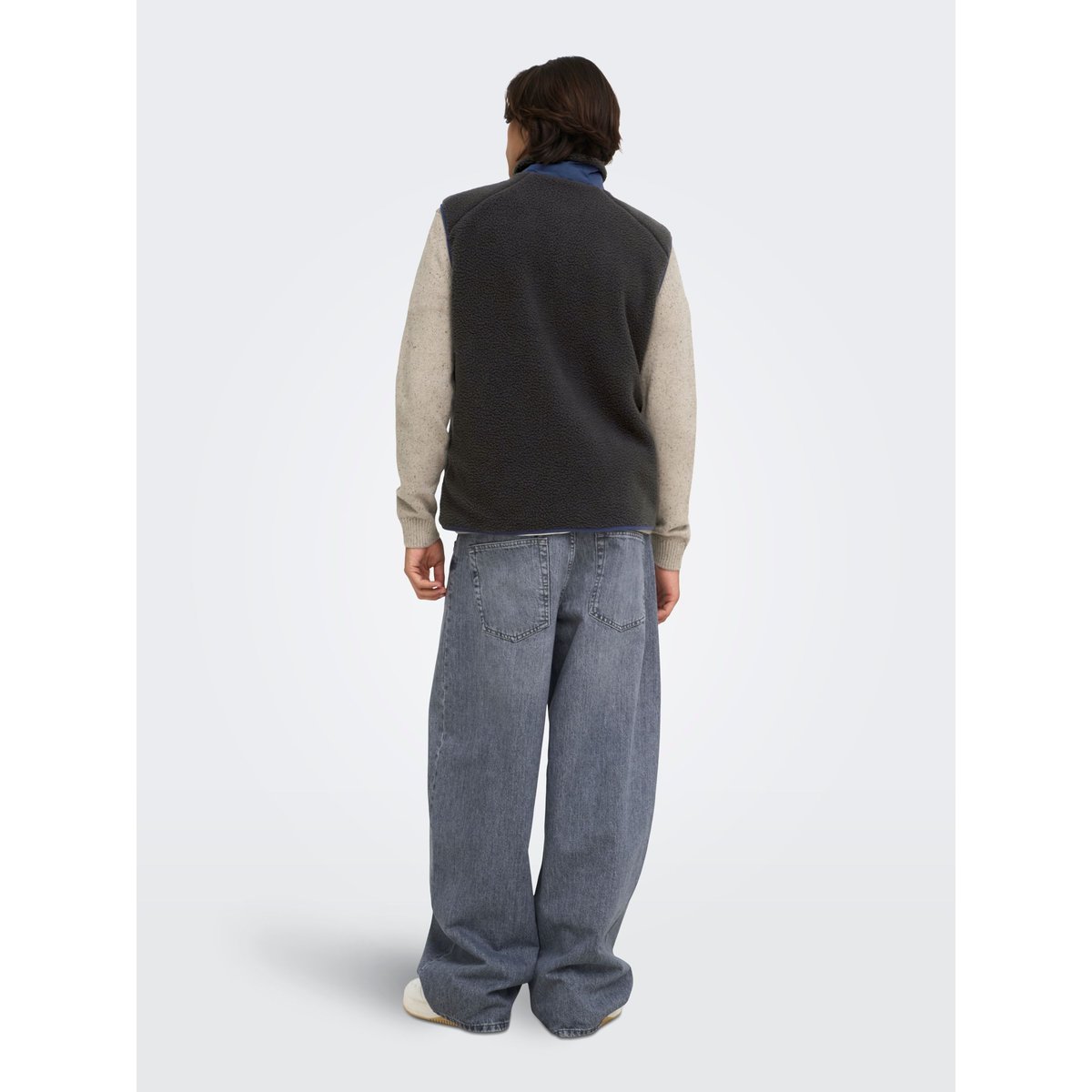 Gilet En Peluche noire - phantom, ONLY & SONS