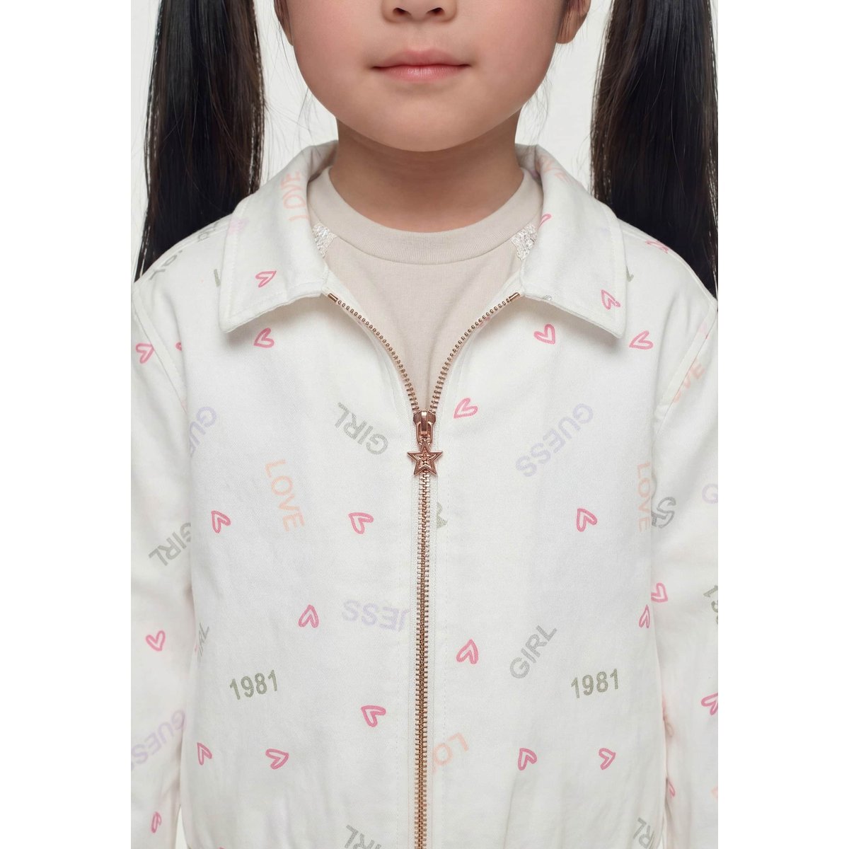 Veste Brodée blanc multicolore, GUESS KIDS