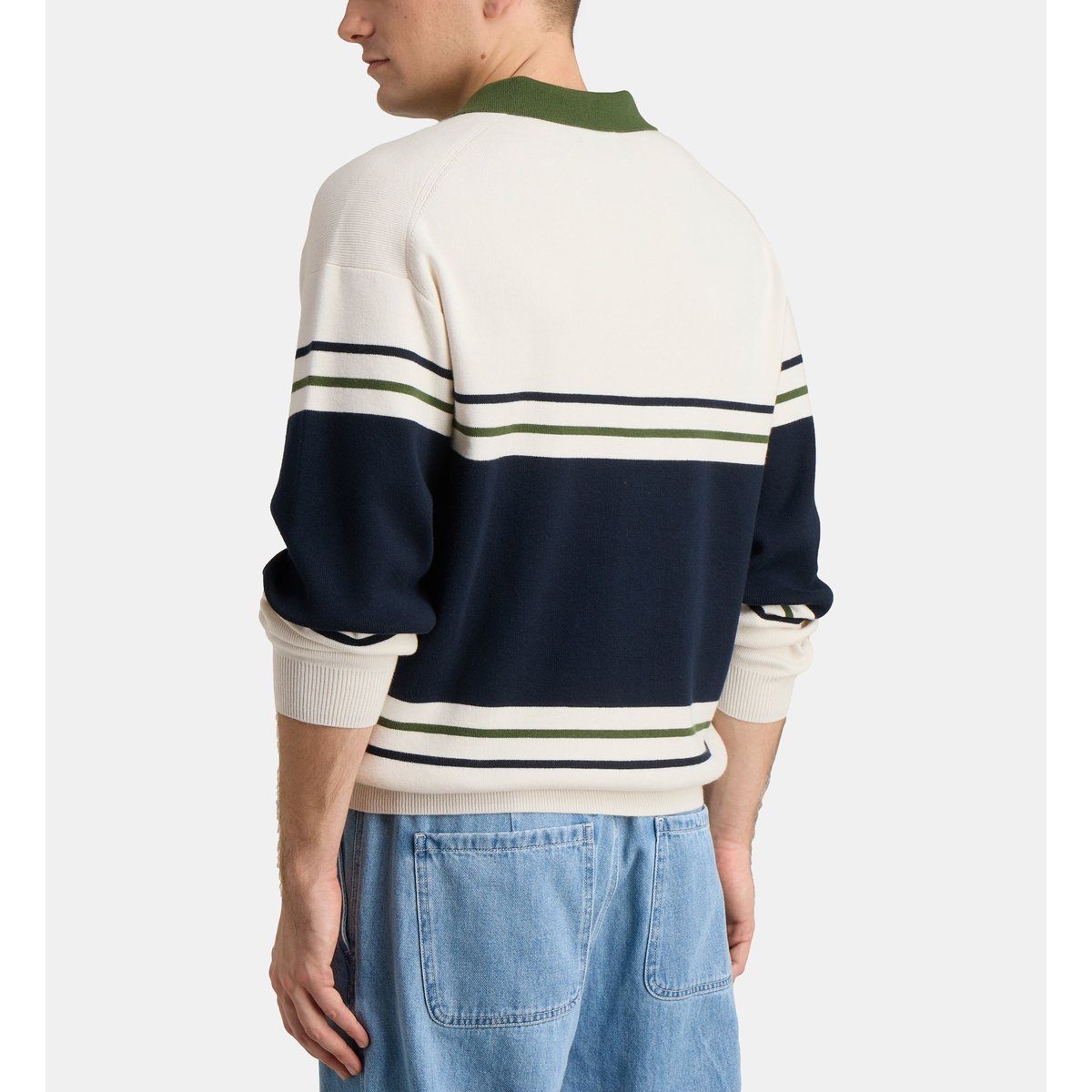 Pull sugby écru et bleu, GALERIES LAFAYETTE
