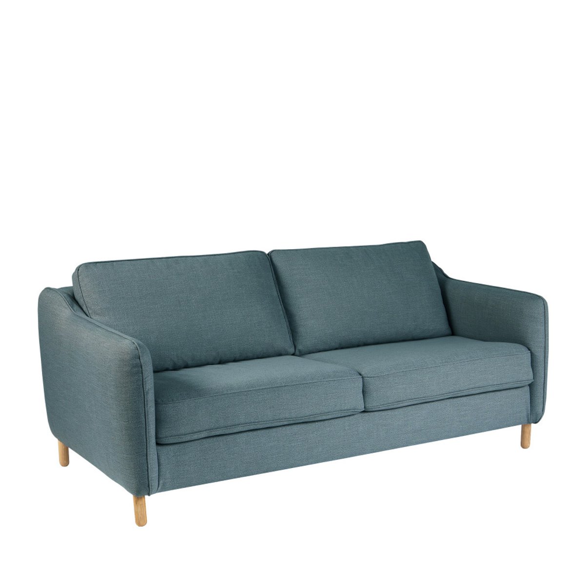 Canapé convertible ouverture express 3 places en tissu- VORNAY bleu pétrole, DRAWER