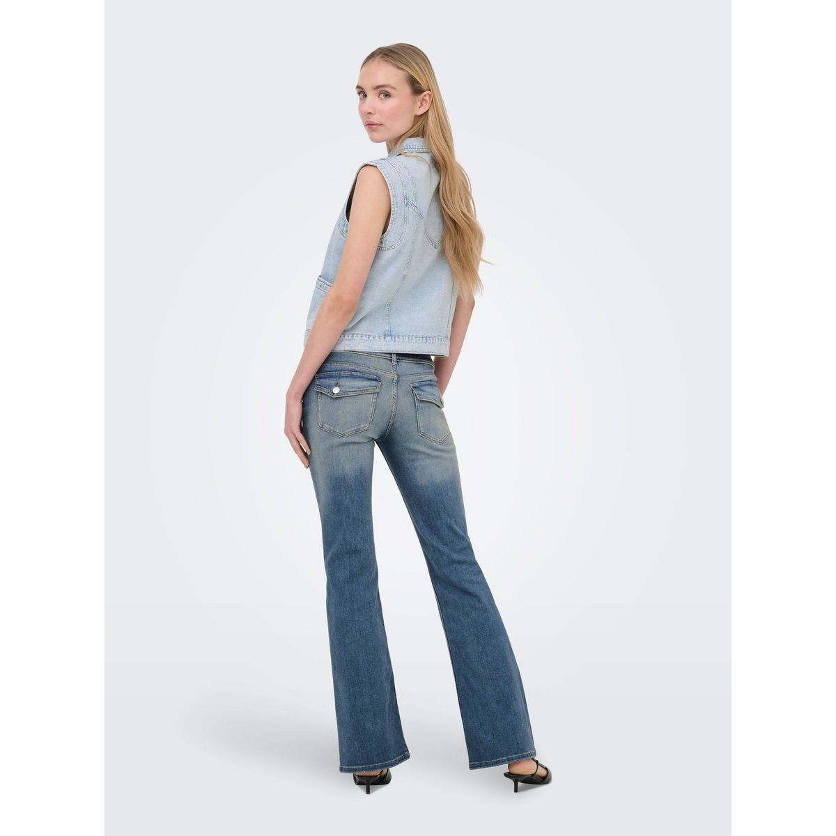 Jean Flared medium blue denim, ONLY