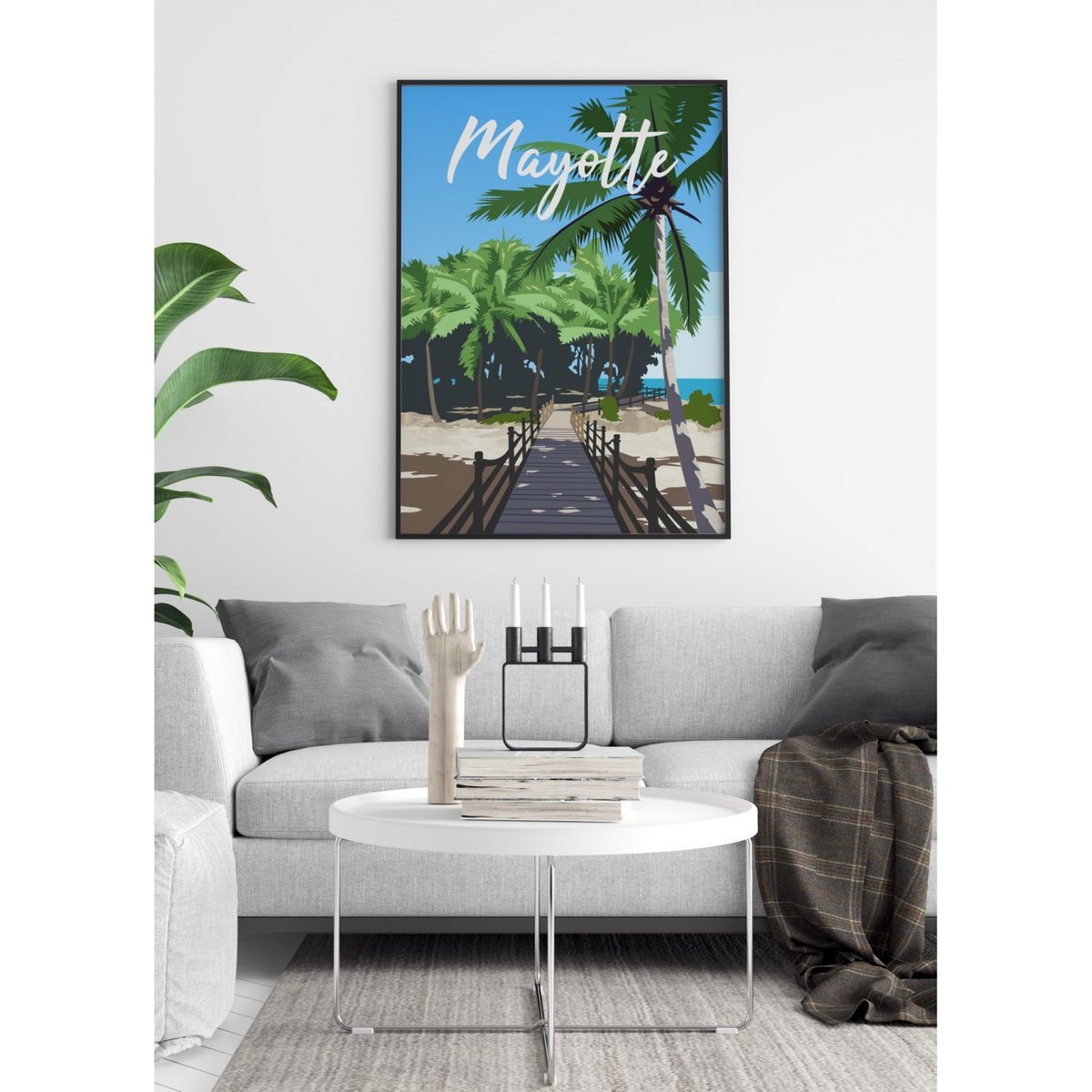 Affiche Mayotte blanc, L'AFFICHERIE