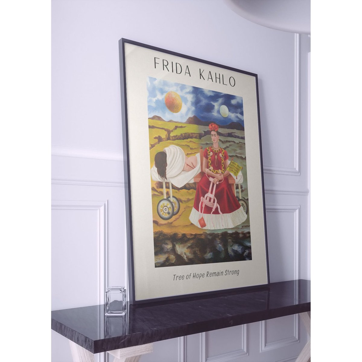 Affiche Frida Kahlo « Tree of Hope Remain Strong » blanc, L'AFFICHERIE