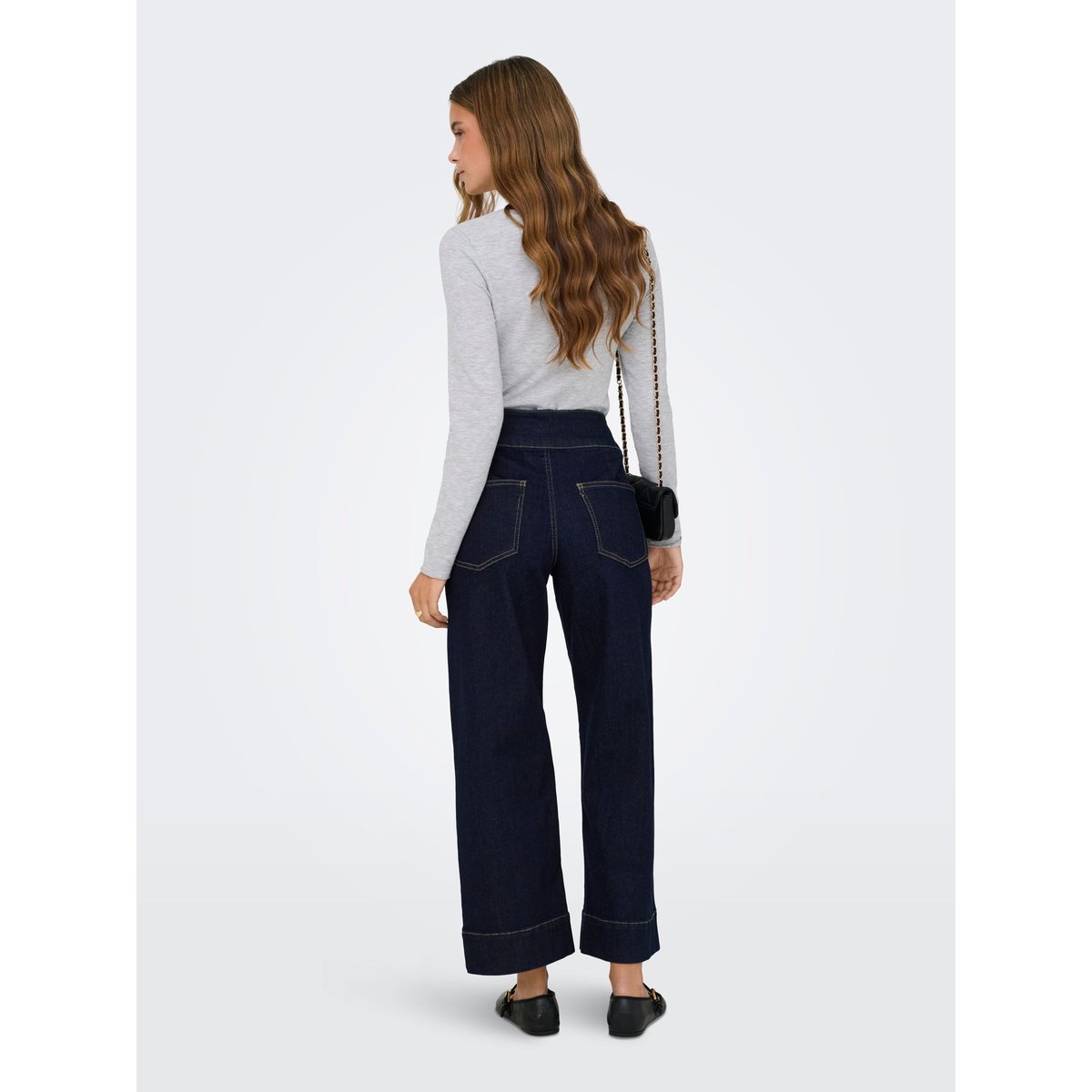 Jean À Jambe Large dark blue denim, ONLY