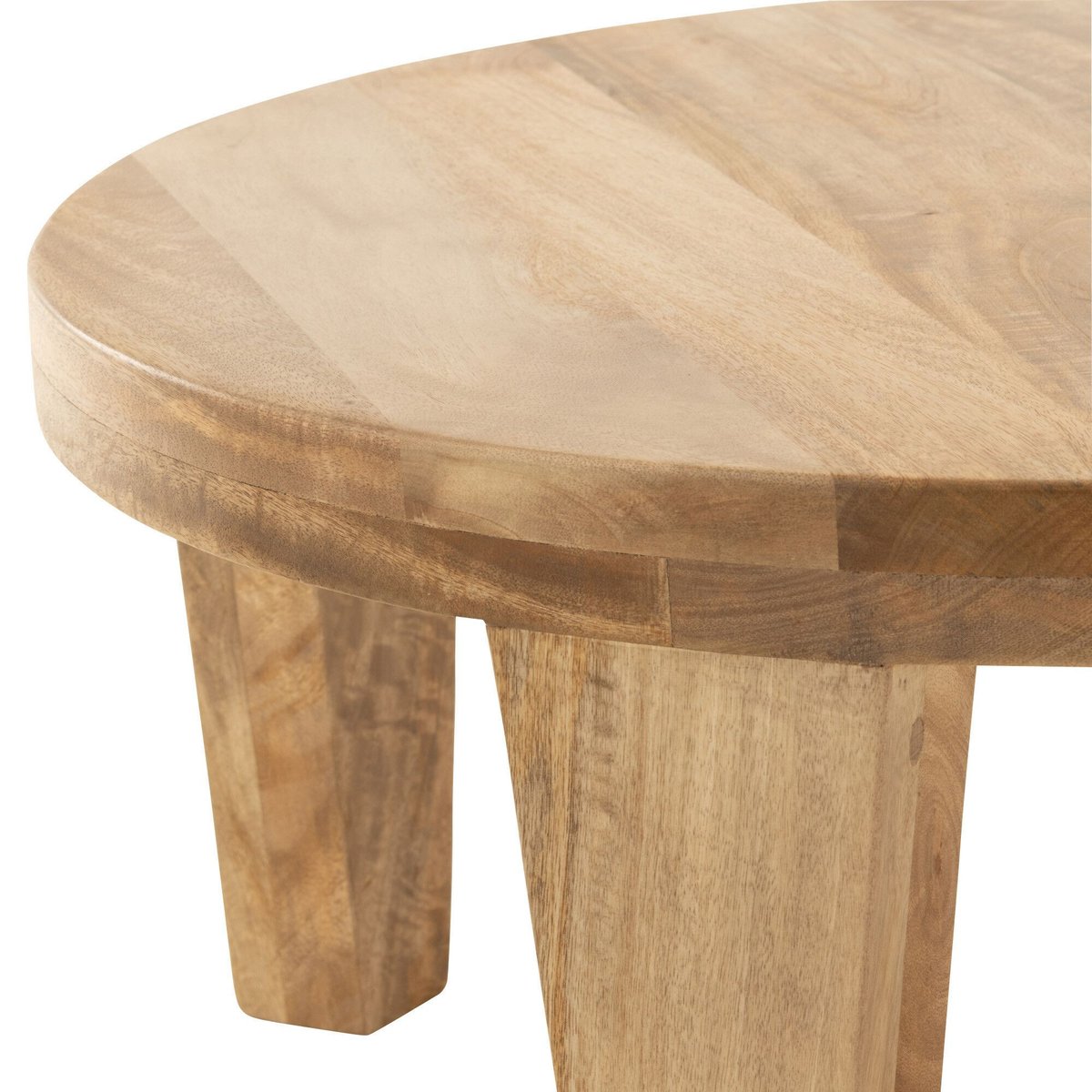 Table basse ronde en manguier naturel D80 - MAKATI bois clair, HELLIN, DEPUIS 1862