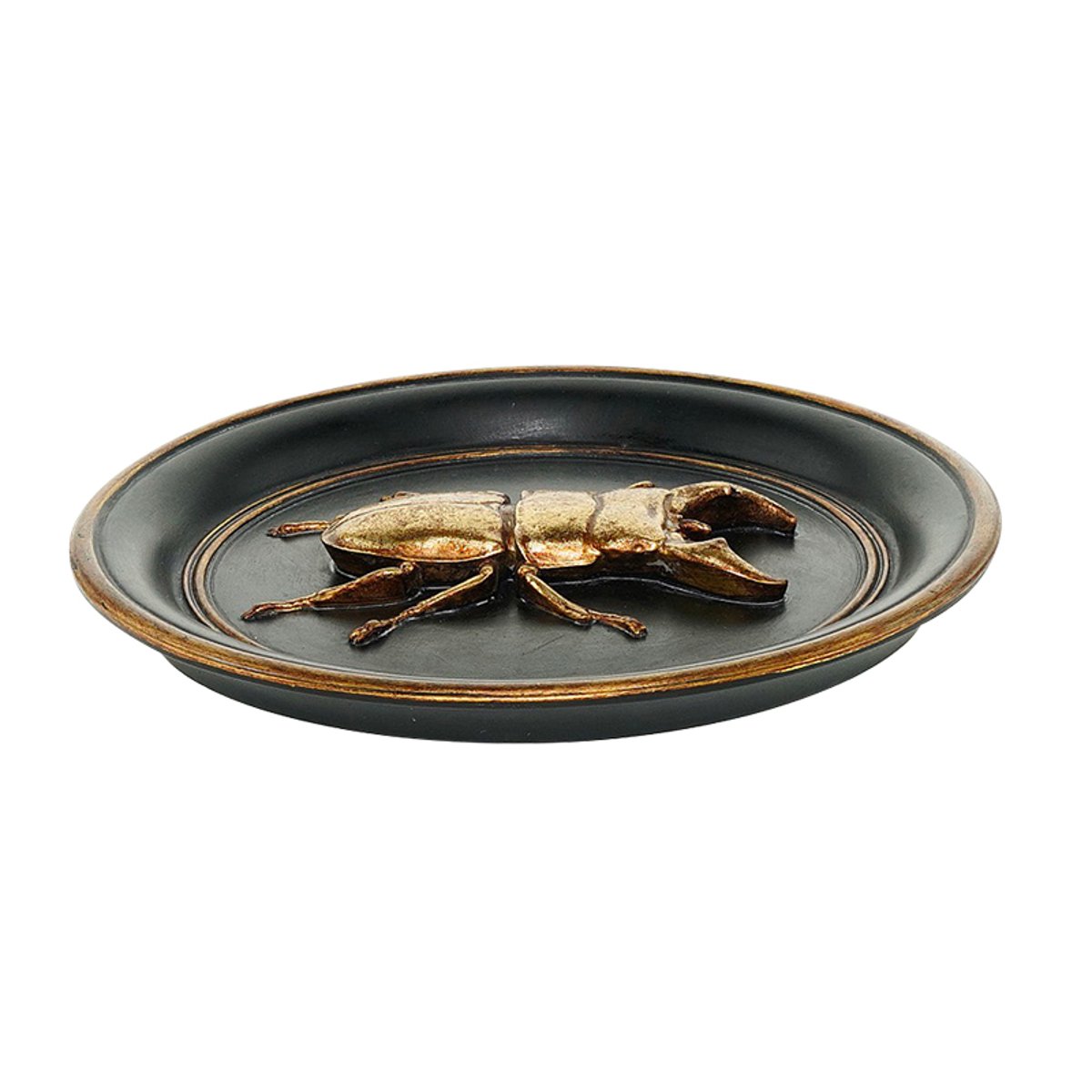 Déco murale ronde lucane 20cm noir, EMDE