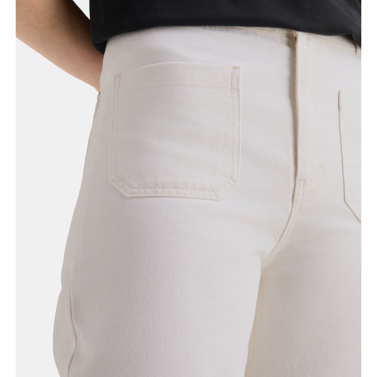 Jean large redford coton bio blanc cassé, GALERIES LAFAYETTE