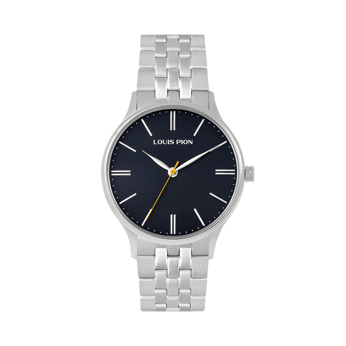 Montre Analogique  HECTOR argenté bleu foncé argenté, LOUIS PION