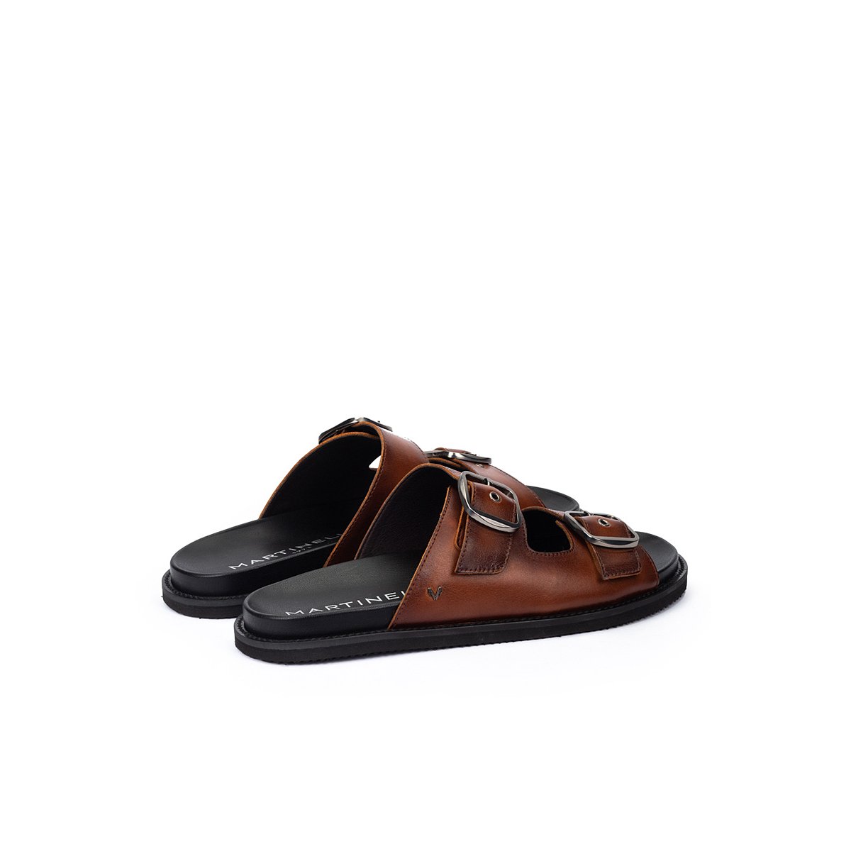 Sandales plates cuir Grant cuero, MARTINELLI