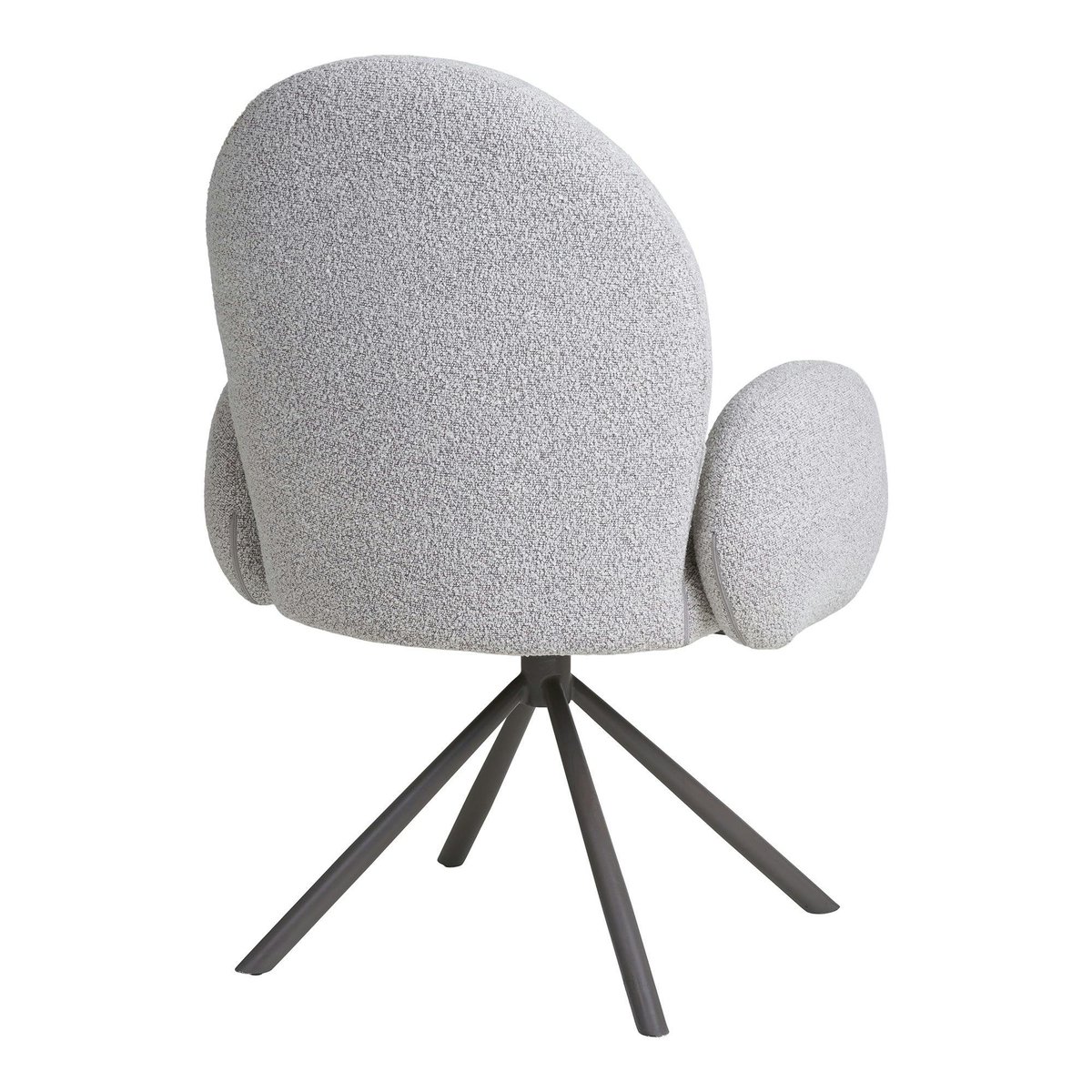 Chaise de salle à manger en tissu bouclette beige forme ronde (lot de 2) BERLIN beige, PIER IMPORT