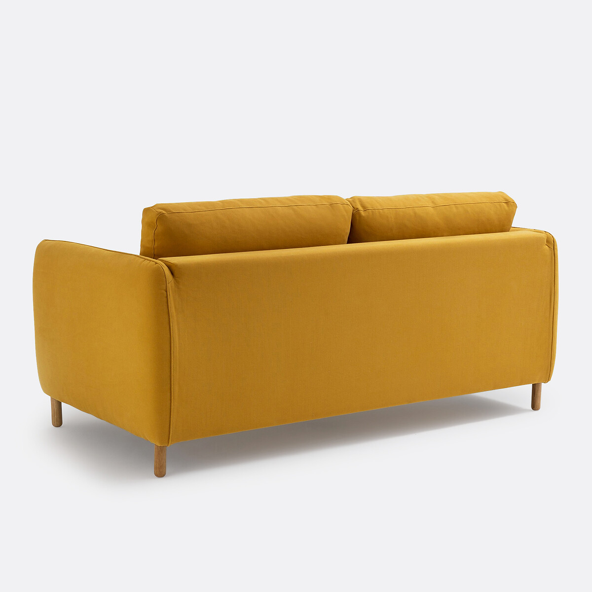 Sofá em linho e algodão, de 2, 3 ou 4 lugares Loméo amarelo-mostarda, LA REDOUTE INTERIEURS