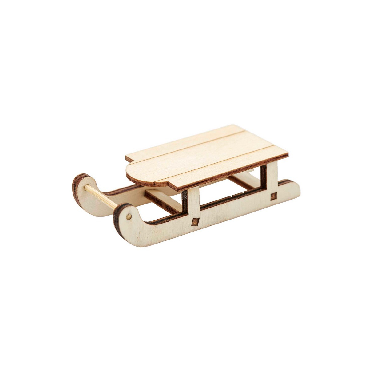 Luge miniature naturelle a peindre couleur unique, RICO DESIGN