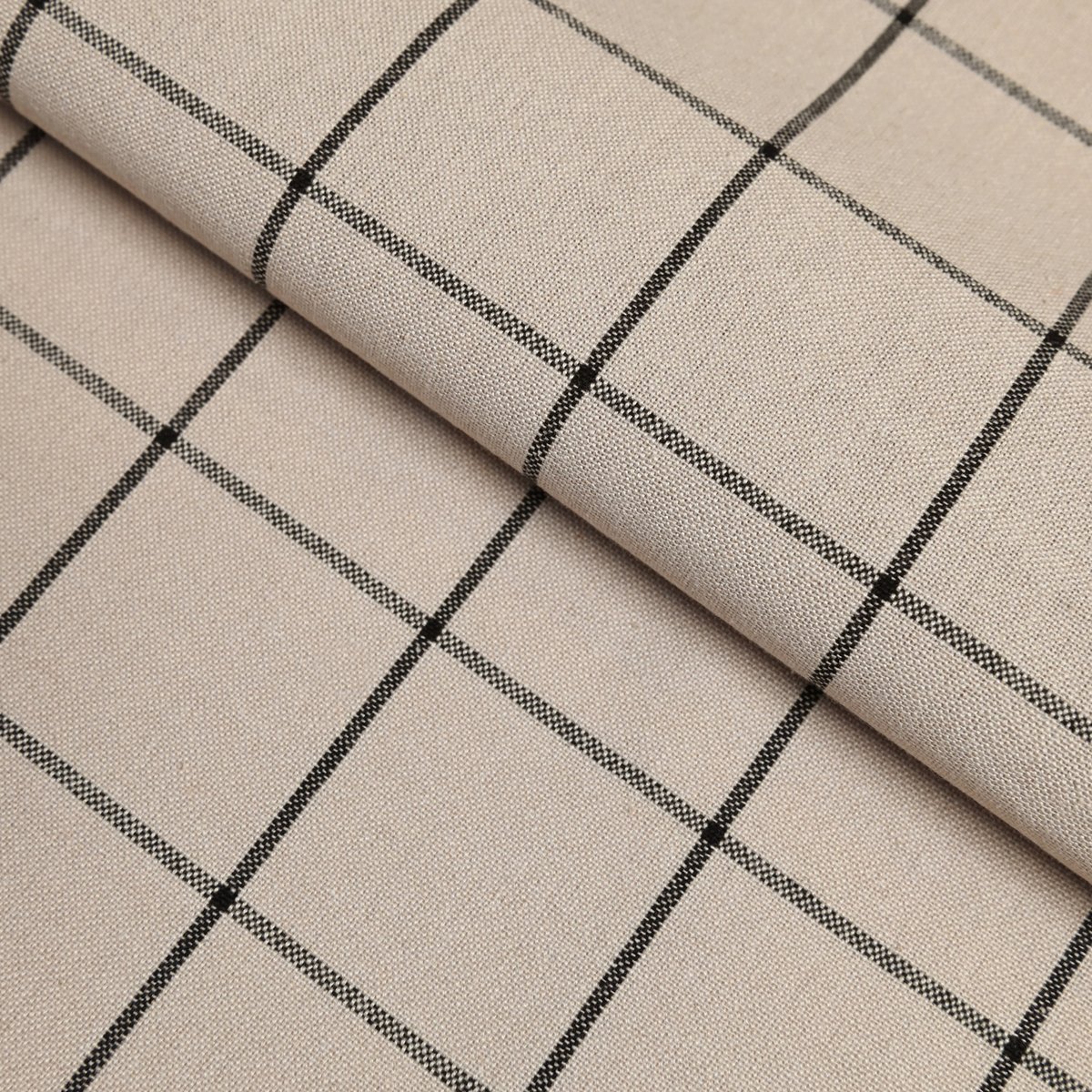 Torchon de cuisine en coton à motif carreaux - QABANE beige, HOME MAISON