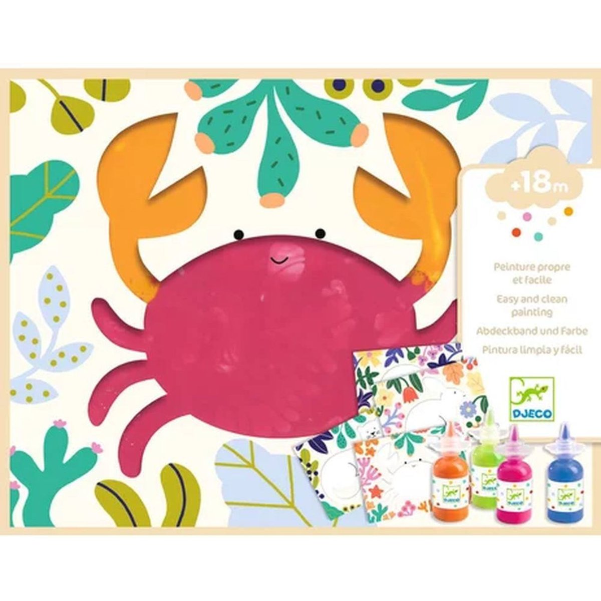 Peinture pour les petits - Barbouille et beau rose, DJECO
