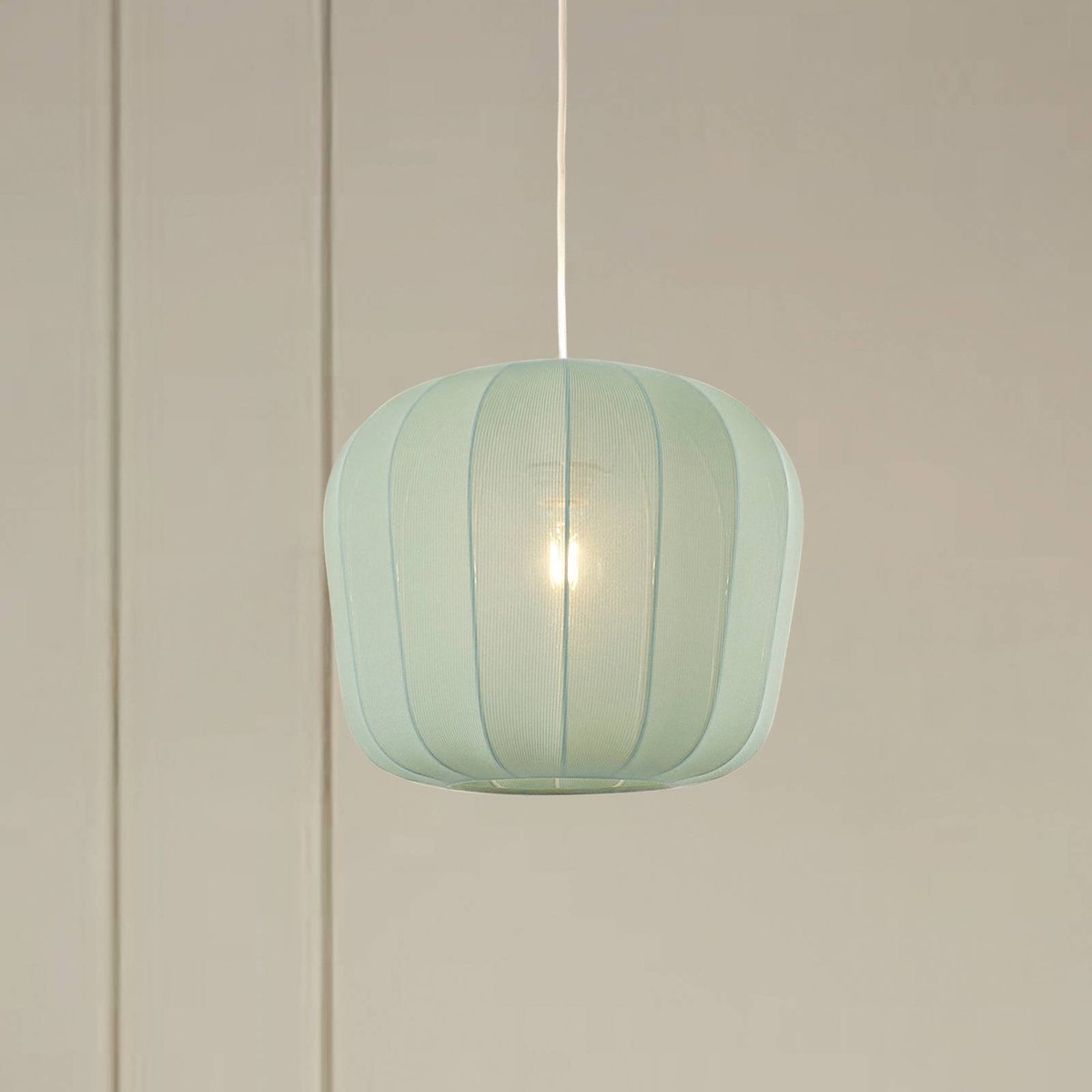 Suspension en textile moderne, Helin bleu, LINDBY